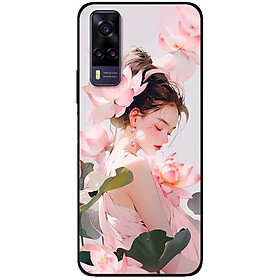 Ốp lưng cho Vivo V23e - Y31 -Y51 - Y55 - Y55s - Y55 2022 - Thiếu Nữ Sen Đẹp - Hàng Chính Hãng