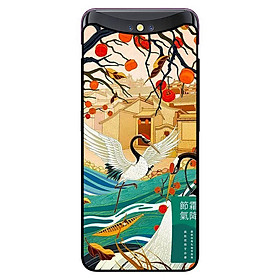 Ốp in cho Oppo Find X Hai Con Hạc - Hàng chính hãng