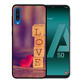 Ốp lưng in cho Samsung Galaxy A7 2018 mẫu LOVE Gỗ - Hàng chính hãng