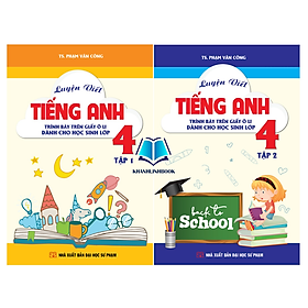 Sách - Combo Luyện Viết Tiếng Anh Trình Bày Trên Giấy Ô Li Dành Cho Học Sinh Lớp 4 Tập 1 + 2 (KV)