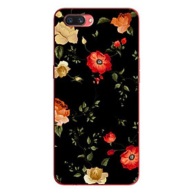 Ốp lưng in cho Oppo Realme C1 mẫu Họa Tiết Hoa Hồng Nền Đen - Hàng chính hãng
