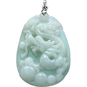 Mặt Dây Chuyền Cẩm Thạch Chạm Rồng (4.5 x 3.2 cm) Ngọc Quý Gemstones MD42