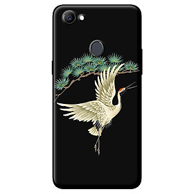 Ốp in cho Oppo F7 Hạc Trắng Nền Đen - Hàng chính hãng