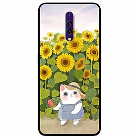 Ốp lưng dành cho Realme X mẫu Mèo Mập Hướng Dương