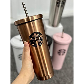Cốc giữ nhiệt 750ml nhiều mầu lõi INOX 304 kèm ống hút