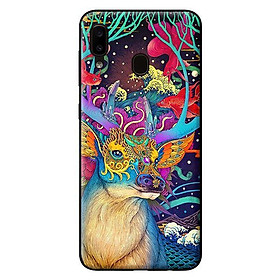Ốp in cho Samsung Galaxy A20 mẫu Hươu Và Cá Rồng - Hàng chính hãng