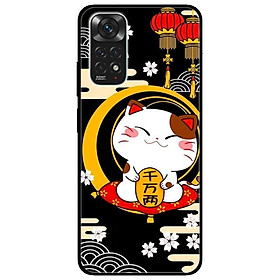 Ốp lưng dành cho Xiaomi Redmi Note 11 4G mẫu Mèo Nền Đen