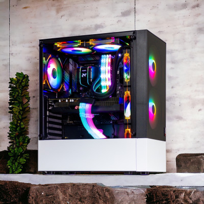 CASE MAGIC GM-04 BLACK AND WHITE GLASS 3 FAN (ATX) - Hàng chính hãng