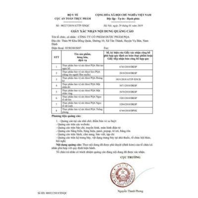 Ho PQA Hỗ Trợ Giảm Đờm, Ngứa Họng, Khản Tiếng Và Tình Trạng Ho Kéo Dài Hộp 125ml