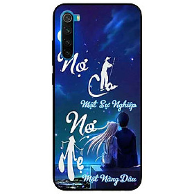 Ốp lưng in cho Xiaomi Redmi Note 8 Mẫu Nợ Cha Nợ Mẹ