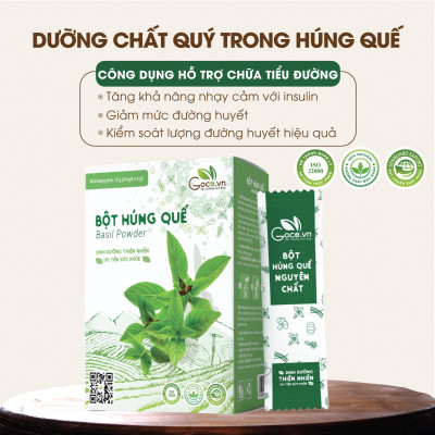 Bột húng quế nguyên chất Goce - 72g (24 gói x 3g)