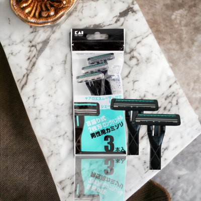 Dao Cạo Râu 2 Lưỡi Dành Cho Nam Razor Kai (Màu Xanh)