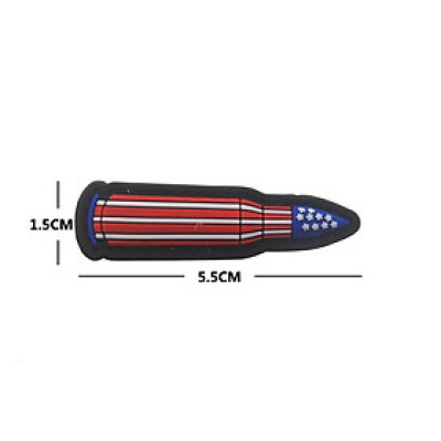 Patch mô hình viên đạn PVC dán quần áo_ba lô_nón