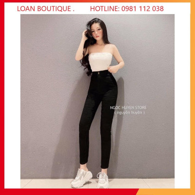 QUẦN JEAN LƯNG CAOQUẦN BÒ NỮ CẠP CAO DÁNG ÔM