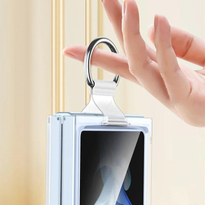 Ốp lưng chống sốc trong suốt kèm iring cho Samsung Galaxy Z Flip 7 , Z Flip 5 hiệu Likgus Cover Ring (chất liệu cao cấp, - hàng nhập khẩu