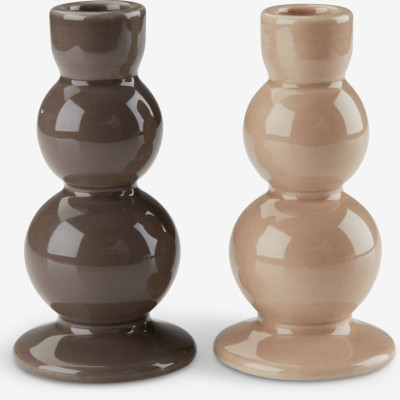 Chân nến | JYSK Andreas | gốm dolomite | nhiều màu | DK7xC13cm