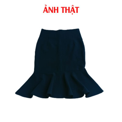 Chân Váy Công Sở Nữ  New Design Thiết Kế Dáng Váy Đuôi Cá Dài,  Phom Chuẩn Ôm Body Gợi Cảm, Vải Tốt co Giãn, Màu Đen MS 009