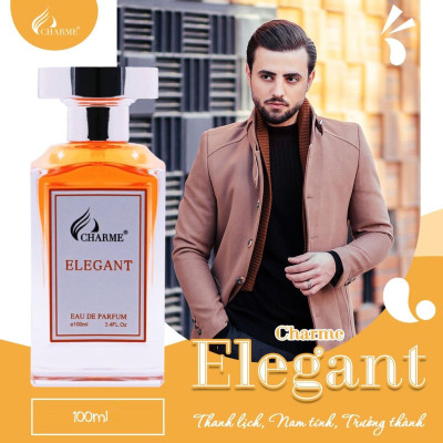 Nước hoa nam lưu hương lâu, Charme Elegant, hương biển hiện đại và nam tính, dành cho phái mạnh, 100ml