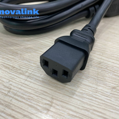 Dây nguồn C13 C14 Novalink 13A – Dài 1m/1.5m/1.8m/2m cho UPS, PDU, Server. Lõi đồng 3Gx1.31mm, chuẩn UL - Hàng chính hãng