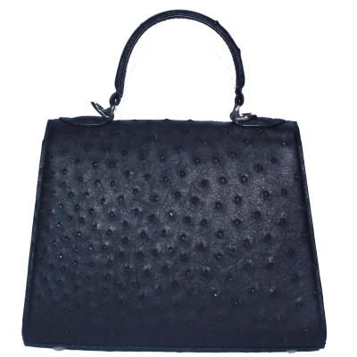 HJ6457-58-59-60 - Túi hộp đeo chéo nữ Huy Hoàng da đà điểu màu đen, nâu đất, vàng bò, nâu đỏ