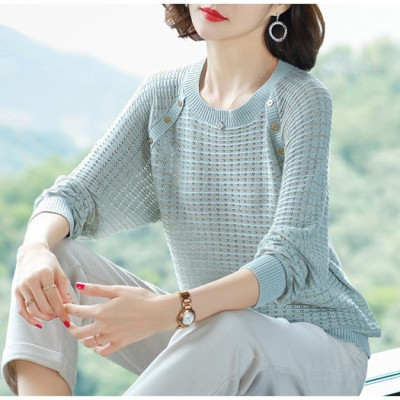 Áo len nữ tay dài cổ cao chất len mềm dày ấm mặc động L23