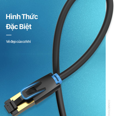 Cáp mạng Lan Cat8 tốc độ siêu cao 40Gbps SSTP dài 0.5 - 5m 10m 15m Vention - Hàng chính hãng