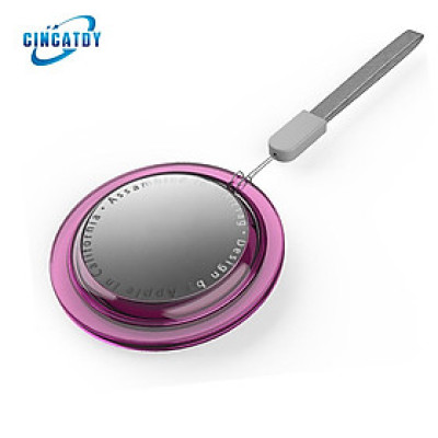 CINCATDY Bao Case Vỏ Bảo Vệ TPU Trong Suốt Anti-lost Keychain cho Apple AirTag