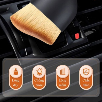 Chổi quét bụi vệ sinh nội thất xe oto làm sạch khe hở điều hòa xe hơi lông mềm mịn, bàn chải cọ mini lau sạch ôtô, máy tính