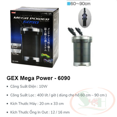 Lọc Thùng GEX Mega Power Filter Bơm Rời Cao Cấp