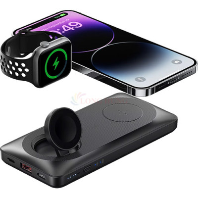 Đế sạc không dây Mazer MagAir Duo 10000mAh M-MAGAIR14DUO-BK - Hàng chính hãng