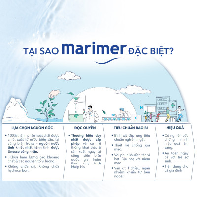 Xịt Mũi Nước Biển Sâu Marimer - Thông Mũi, Giảm Nghẹt Mũi, Hỗ Trợ Viêm Mũi [100ml] - 7201C