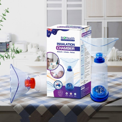 Buồng đệm khí dung Biohealth hỗ trợ dùng thuốc cho bệnh nhân hen suyễn