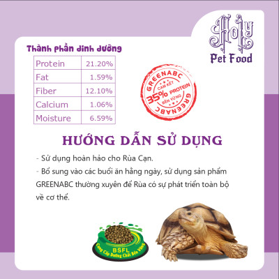 Thức ăn RÙA CẠN, Tortoise Sulcata - hạn chế Urat, tiêu hóa tốt - hộp 230g