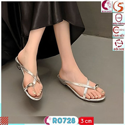 [SÀNH ĐIỆU]  Xỏ Ngón Thời Trang Nữ Gót 3p RO728 ROSATA tại BCASHOP Đi Biển, Dạo Phố, Tiệc Nhẹ