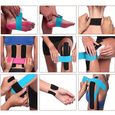 1 Cuộn 2,5cm x 5m Băng Keo Thể Thao Chất Thun Co Giãn Hỗ Trợ Cơ Bắp, Khớp (Kinesiology Tape) - Giao Màu Ngẫu Nhiên