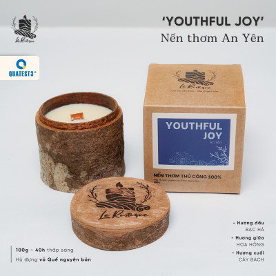 Nến Thơm Trị Liệu Le Rustique An Yên (Youthful Joy) - Nến Thơm Cao Cấp - An Toàn Sức Khỏe
