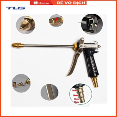 Bộ dây vòi xịt nước rửa xe, tưới cây . tăng áp 3 lần, loại 20m 206318 đầu đồng,cút đồng,+ tặng đai