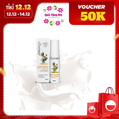Xịt keo Ong Úc Vitatree Super Propolis Spray Complex tăng đề kháng , kháng khuẩn, Virut, nấm, giảm viêm họng, ho, nhiệt miệng - QuaTangMe Extaste