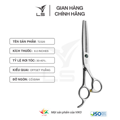 Kéo tỉa mỏng tóc mái LS răng đơn thẳng đỡ ngón cố định T2326