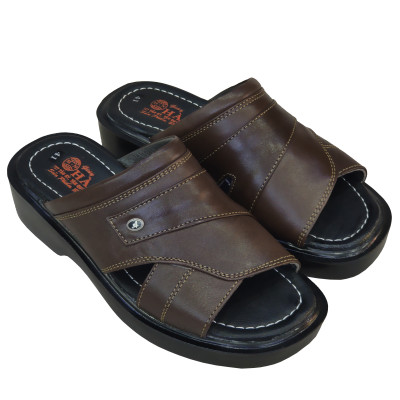 Dép Nam Quai Ngang HÀ NAM Da Bò Thật Cao Cấp DNA2132