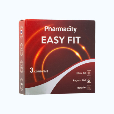 Pharmacity Bao cao su Easy Fit ôm sát vừa vặn (3 cái/hộp)