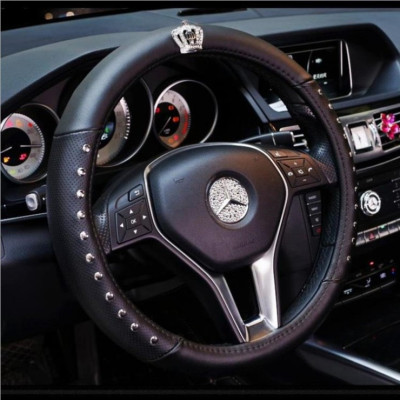 Bọc vô lăng tay lái ô tô xe hơi cao cấp đính đá gắn vương miện