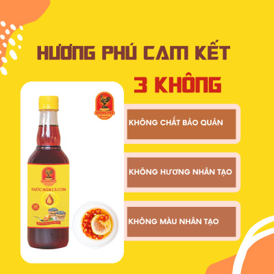 Nước mắm cá cơm Hương Phú 20 độ đạm 500ML - Hàng chính hãng