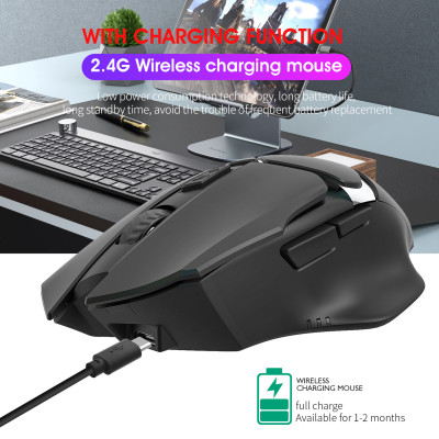 Chuột chơi game không dây HXSJ T60 không dây 2.4G với DPI có thể điều chỉnh