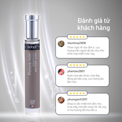 Nước hoa chính hãng,nước hoa adopt Poivre Noir Jasmin hương thơm ấm áp phong cách trẻ trung nam tính dung tích 30ml