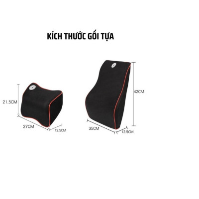 Gối Tựa Đầu, Gối Tựa Lưng Cao Su Non Cao Cấp Dùng Cho Xe Ô Tô gối công thái học, đảm bảo thoáng khí khi lái xe đường xa