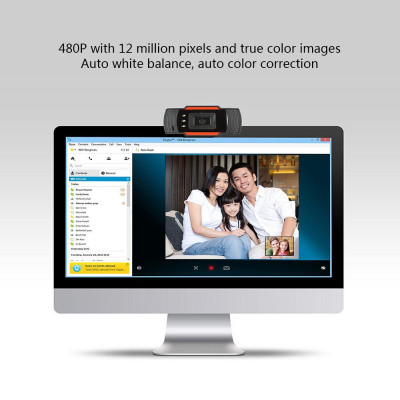 HXSJ A870C3 High-definition USB Webcam 480P Fixed Focus Computer Camera Built-in Sound   Absorbing Microphone for PC