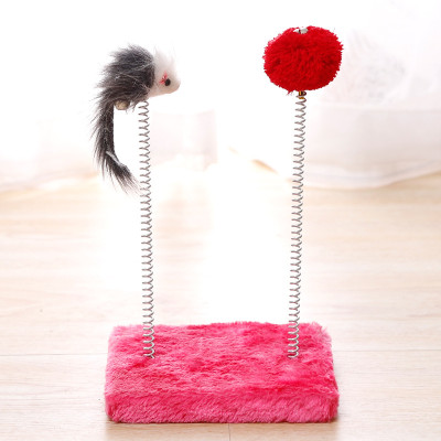 Đồ chơi bàn bông thú nhún cho mèo nhỏ - genyo pet toy 209 ( màu giao ngẫu nhiên )