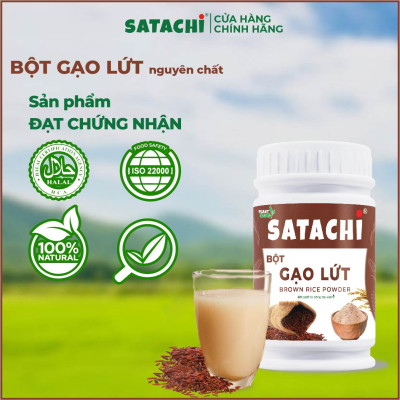 Bột Gạo Lứt nguyên chất SATACHI. Tăng cường hệ miễn dịch, hệ tiêu hóa khỏe mạnh, tốt cho tim mạch. Hộp 368g