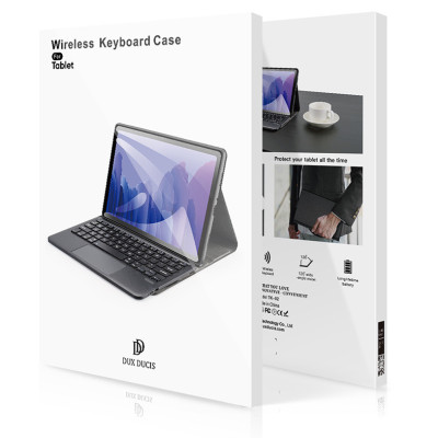 Bao da danh cho Samsung Galaxy Tab S9 Plus , Tab S9 Fe Plus , Tab S9 , Tab S9 Fe kèm bàn phím bluetooth có bàn di chuột TouchPad hiệu Dux Ducis - Hàng Chính Hãng